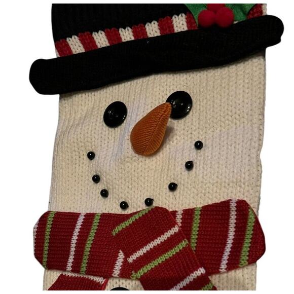 Snowman Christmas Stocking 20 Inches Winter Wonder Lane Holiday Raised Nose NEW - Picture 2 of 5